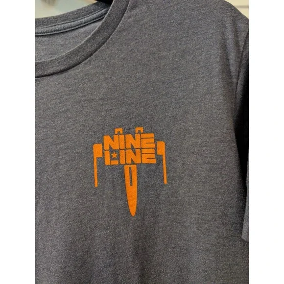 Nine Line Apparel Rebel To The End Shirt Mens L Gray Graphic Military Tee - Picture 8 of 9